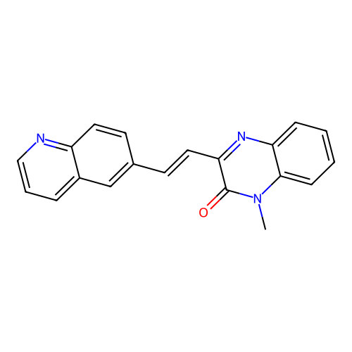 (E)-1-methyl-3-(2-(quinolin-6-yl)vinyl)quinoxalin-2(1H)-one structure