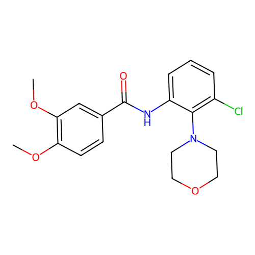 N-(3-chloro-2-morpholin-4-ylphenyl)-3,4-dimethoxybenzamide structure