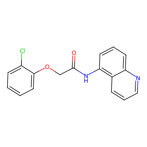 2-(2-chlorophenoxy)-N-quinolin-5-ylacetamide structure