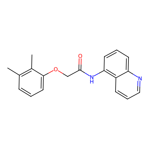 2-(2,3-dimethylphenoxy)-N-quinolin-5-ylacetamide structure