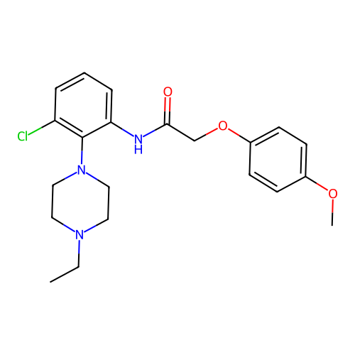 N-[3-chloro-2-(4-ethylpiperazin-1-yl)phenyl]-2-(4-methoxyphenoxy)acetamide structure