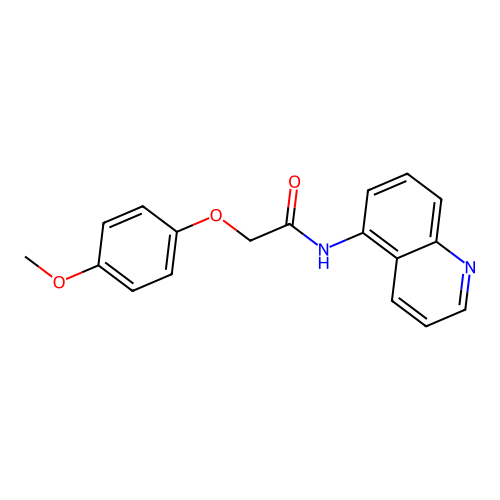 2-(4-methoxyphenoxy)-N-quinolin-5-ylacetamide structure