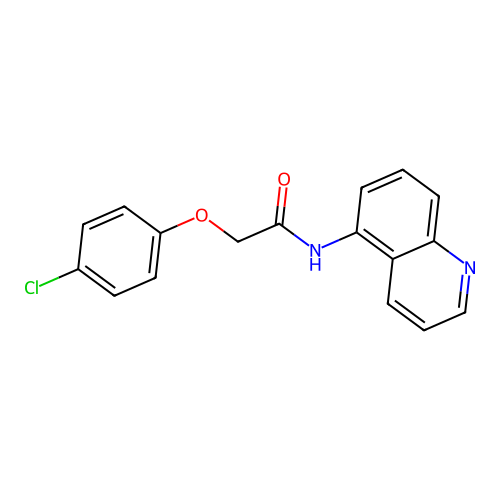 2-(4-chlorophenoxy)-N-(quinolin-5-yl)acetamide structure
