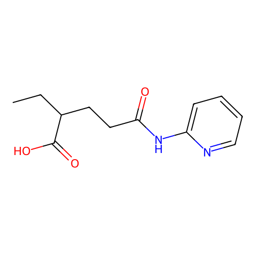 2-Ethyl-5-oxo-5-(pyridin-2-ylamino)pentanoic acid structure