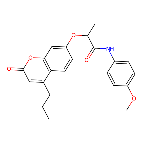 N-(4-methoxyphenyl)-2-[(2-oxo-4-propyl-2H-chromen-7-yl)oxy]propanamide structure