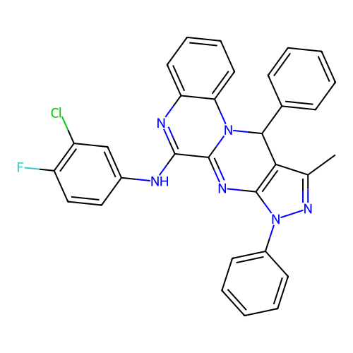 C31H22ClFN6 structure