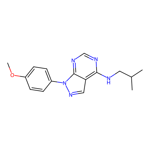 1-(4-methoxyphenyl)-N-(2-methylpropyl)pyrazolo[3,4-d]pyrimidin-4-amine structure