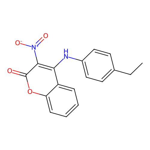 4-(4-Ethylanilino)-3-nitrochromen-2-one structure