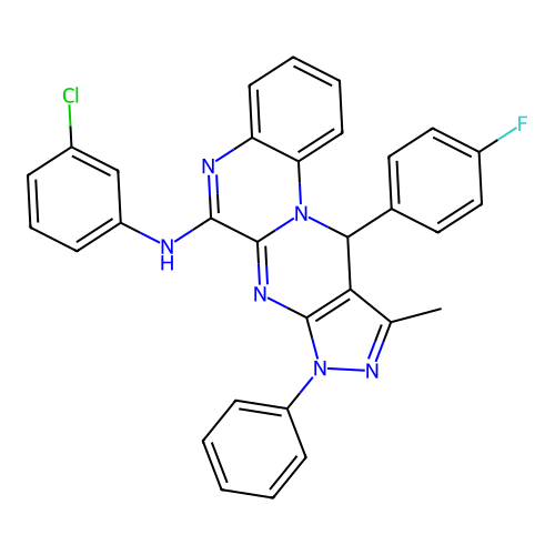 C31H22ClFN6 structure