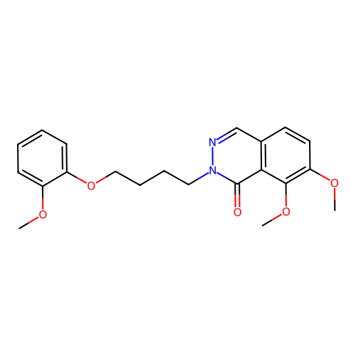 7,8-dimethoxy-2-(4-(2-methoxyphenoxy)butyl)phthalazin-1(2H)-one structure