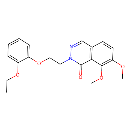 2-[2-(2-ethoxyphenoxy)ethyl]-7,8-dimethoxyphthalazin-1(2H)-one structure