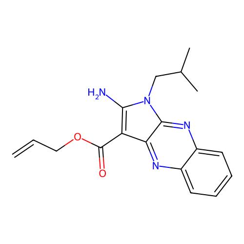 allyl 2-amino-1-isobutyl-1H-pyrrolo[2,3-b]quinoxaline-3-carboxylate structure