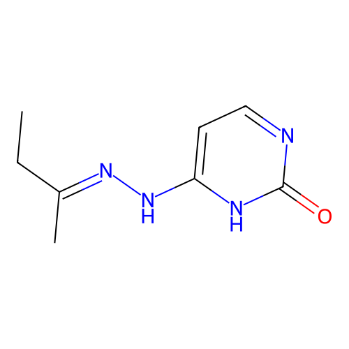 4-[(2E)-2-(butan-2-ylidene)hydrazinyl]pyrimidin-2(1H)-one structure