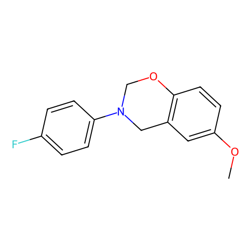 3-(4-fluorophenyl)-6-methoxy-3,4-dihydro-2H-1,3-benzoxazine structure