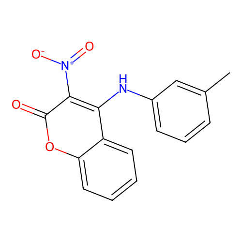 3-Nitro-4-m-tolylamino-chromen-2-one structure