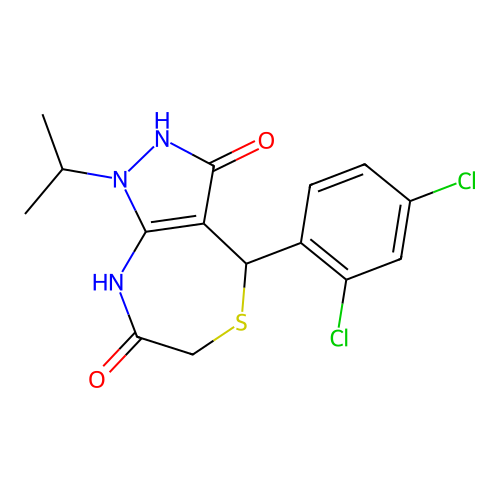 4-(2,4-dichlorophenyl)-1-propan-2-yl-4,8-dihydro-2H-pyrazolo[3,4-e][1,4]thiazepine-3,7-dione structure