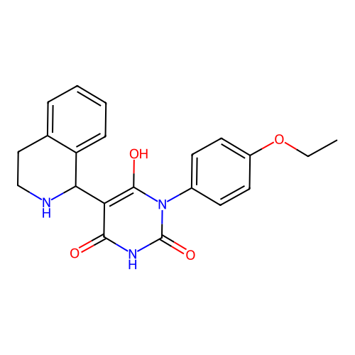 1-(4-ethoxyphenyl)-6-hydroxy-5-(1,2,3,4-tetrahydroisoquinolin-1-yl)pyrimidine-2,4-dione structure