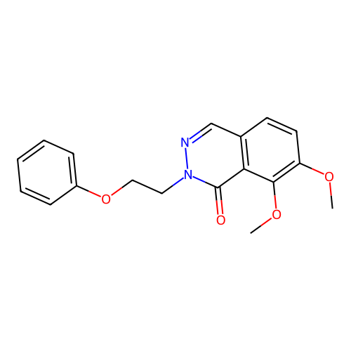 7,8-dimethoxy-2-(2-phenoxyethyl)phthalazin-1(2H)-one structure