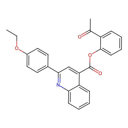 2-Acetylphenyl 2-(4-ethoxyphenyl)quinoline-4-carboxylate structure