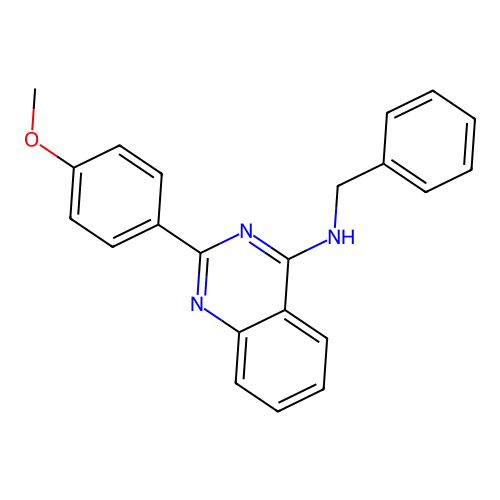N-benzyl-2-(4-methoxyphenyl)quinazolin-4-amine structure