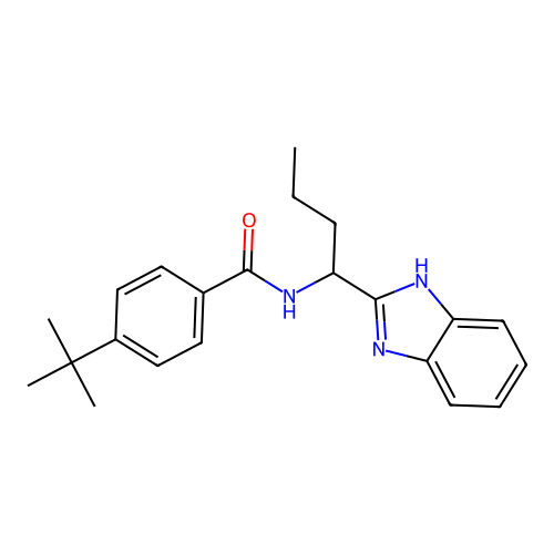 N-[1-(1H-benzimidazol-2-yl)butyl]-4-tert-butylbenzamide structure