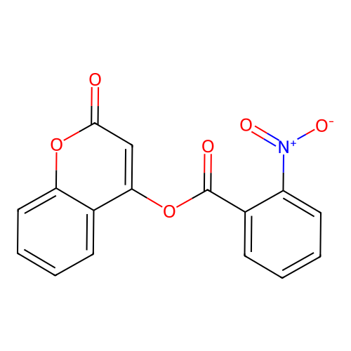 2-oxo-2H-chromen-4-yl 2-nitrobenzoate structure