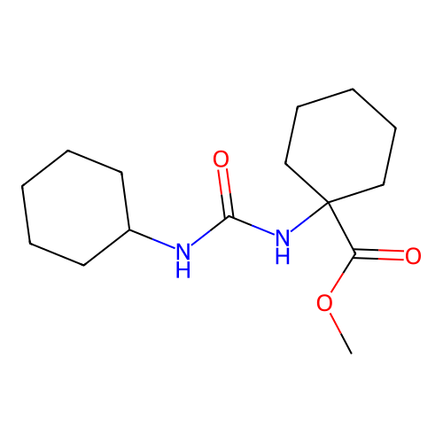 Methyl 1-[(cyclohexylcarbamoyl)amino]cyclohexanecarboxylate structure