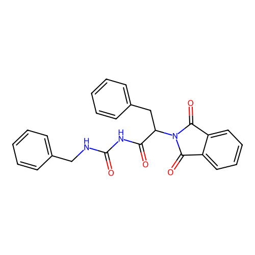 N-(benzylcarbamoyl)-2-(1,3-dioxoisoindol-2-yl)-3-phenylpropanamide structure