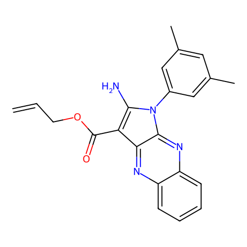 allyl 2-amino-1-(3,5-dimethylphenyl)-1H-pyrrolo[2,3-b]quinoxaline-3-carboxylate structure