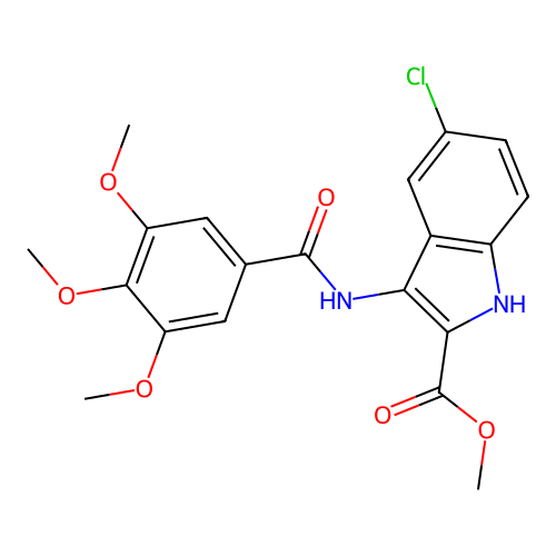 METHYL 5-CHLORO-3-(3,4,5-TRIMETHOXYBENZAMIDO)-1H-INDOLE-2-CARBOXYLATE structure