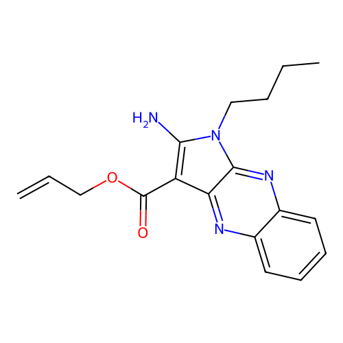 prop-2-en-1-yl 2-amino-1-butyl-1H-pyrrolo[2,3-b]quinoxaline-3-carboxylate structure