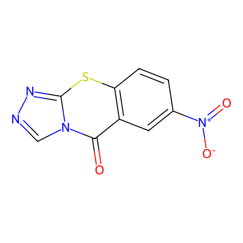 7-nitro-5H-[1,2,4]triazolo[3,4-b][1,3]benzothiazin-5-one structure