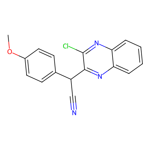 2-(3-Chloroquinoxalin-2-yl)-2-(4-methoxyphenyl)acetonitrile structure