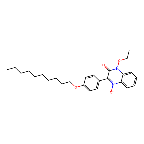 3-[4-(decyloxy)phenyl]-1-ethoxyquinoxalin-2(1H)-one 4-oxide structure