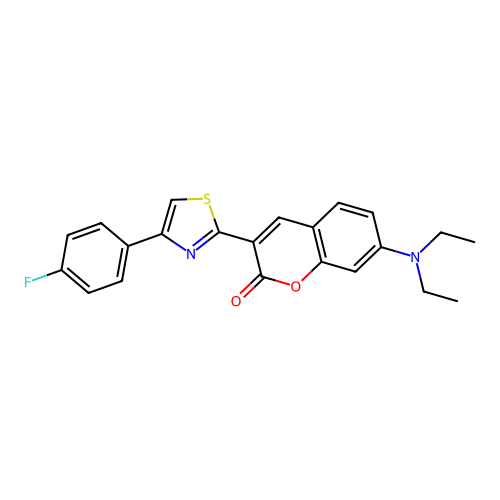 7-(diethylamino)-3-[4-(4-fluorophenyl)-1,3-thiazol-2-yl]-2H-chromen-2-one structure