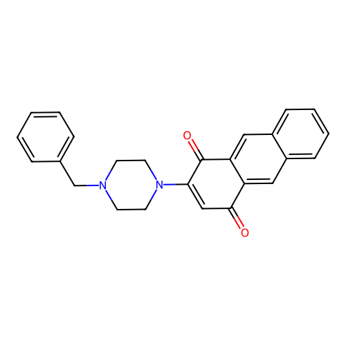 2-(4-Benzylpiperazin-1-yl)anthracene-1,4-dione structure