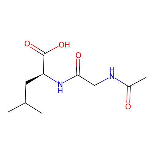 N-Acetylglycyl-L-leucine structure
