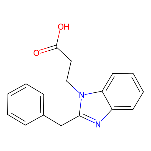 3-(2-Benzyl-benzoimidazol-1-yl)-propionic acid structure
