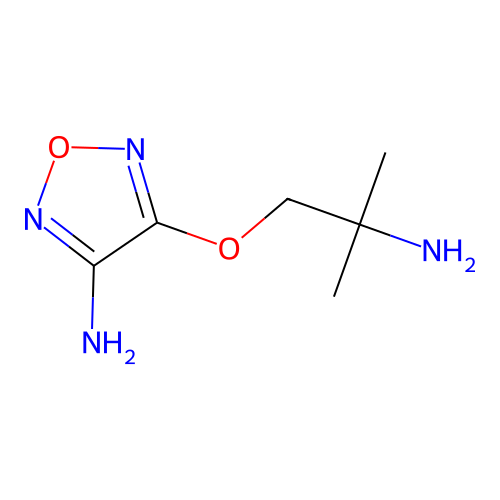 4-(2-Amino-2-methyl-propoxy)-furazan-3-ylamine structure