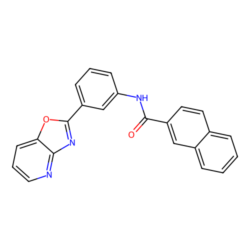N-(3-[1,3]oxazolo[4,5-b]pyridin-2-ylphenyl)-2-naphthamide structure