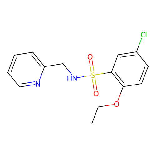 5-chloro-2-ethoxy-N-(2-pyridinylmethyl)benzenesulfonamide structure