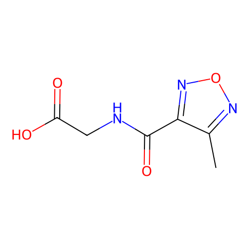 [(4-Methyl-furazan-3-carbonyl)-amino]-acetic acid structure