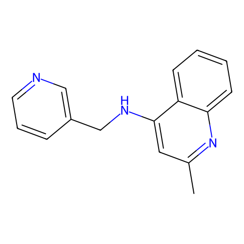 (2-Methyl(4-quinolyl))(3-pyridylmethyl)amine structure