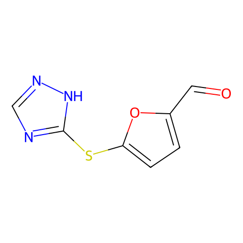 5-(1H-[1,2,4]Triazol-3-ylsulfanyl)-furan-2-carbaldehyde structure