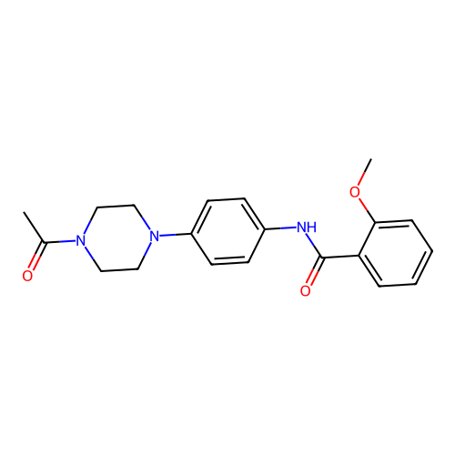 N-[4-(4-acetylpiperazin-1-yl)phenyl]-2-methoxybenzamide structure