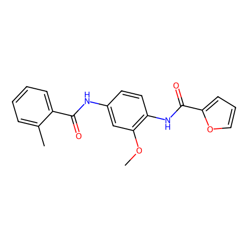 N-{2-methoxy-4-[(2-methylbenzoyl)amino]phenyl}-2-furamide structure