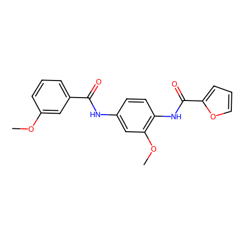 N-{2-methoxy-4-[(3-methoxybenzoyl)amino]phenyl}-2-furamide structure