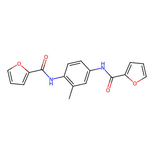 N-[4-(2-furoylamino)-2-methylphenyl]-2-furamide structure