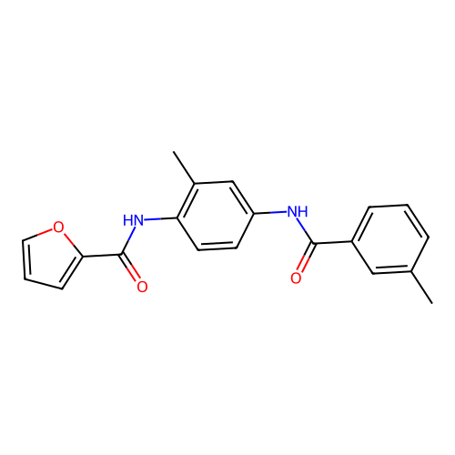 N-{2-methyl-4-[(3-methylbenzoyl)amino]phenyl}-2-furamide structure
