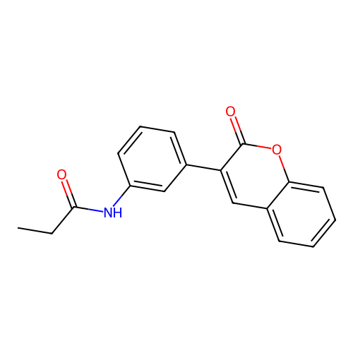N-[3-(2-oxo-2H-chromen-3-yl)phenyl]propanamide structure